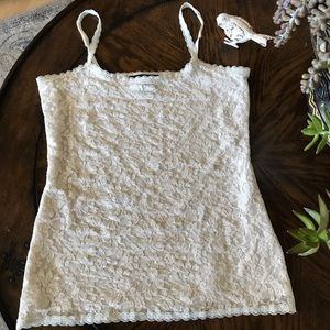 White House Black Market Ivory Lace Cami Never Worn NWOT